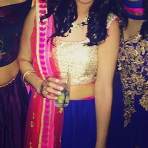 Indian lehenga (3 pc set) sm top, medium skirt